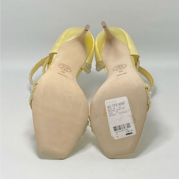 Alexander McQueen Crystal Satin Ankle-Cuff Cocktail Sandals size 36 - Picture 13 of 14